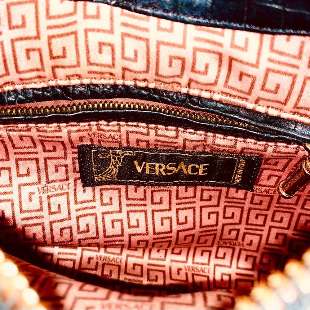 Versace Alligator Half Moon Bag - Picture 5 of 6